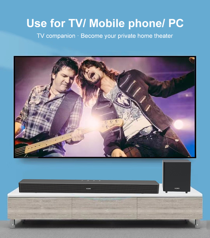 2024 New Speaker Home 2.1 Channel Black Bluetooth soundbar home theater music player with subwoofer 