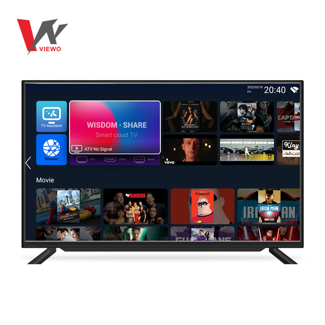 32 Inch Tempered Glass HD LED Digital TV T2 S2 with HIFI Soundbar